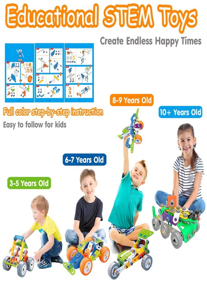 MOONTOY 11 in 1 STEM Kits Building Toys for Kids Ages 4-8 5-7, Stem Toys for 4 5 6 7 8 Year Old Boy Birthday Gift, Educational Construction Set for Boys 4-6 6-8 5-8, Creative Learning Engineering Game - Image 2